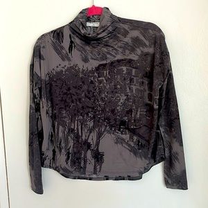 Babaton jersey drop shoulder mock turtle neck